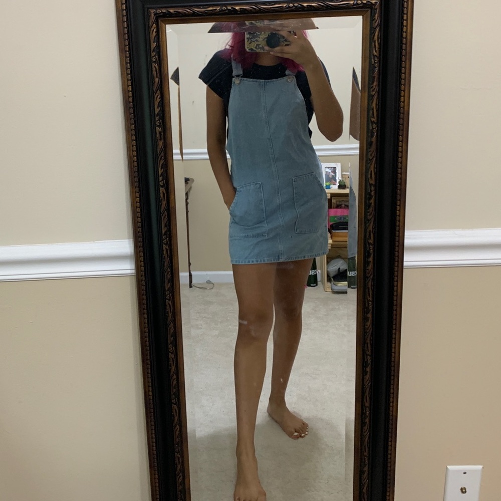 TOPSHOP PINOFF DENIM DRESS